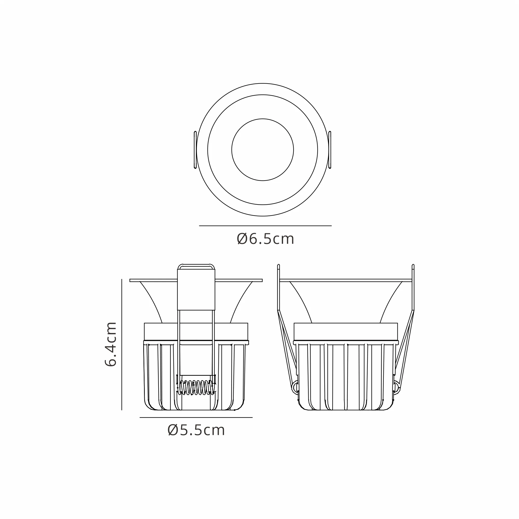 Rombok Downlight 8/12W LED IP65 CCT Switchable - Black/White - Image 6