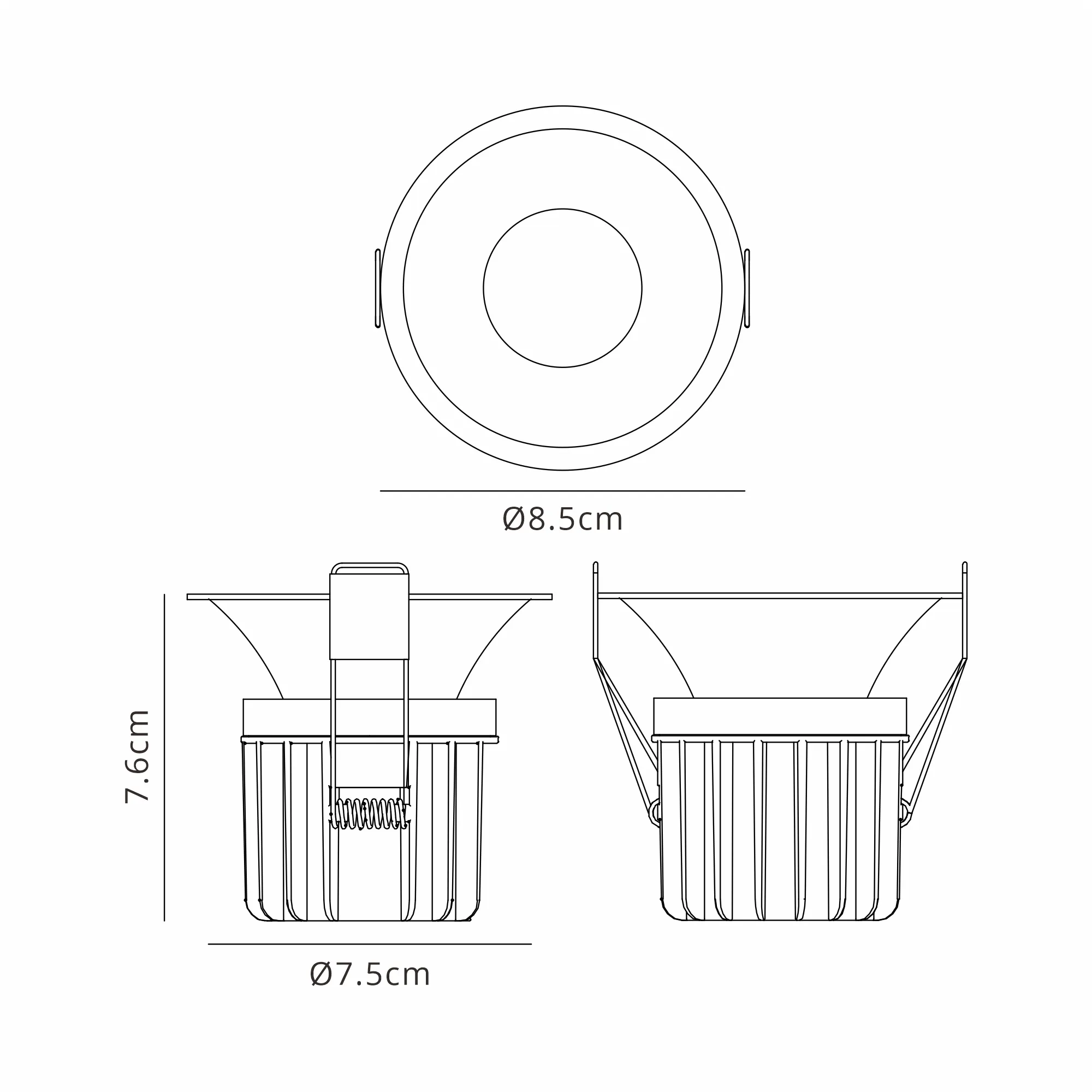 Rombok Downlight 8/12W LED IP65 CCT Switchable - Black/White - Image 7