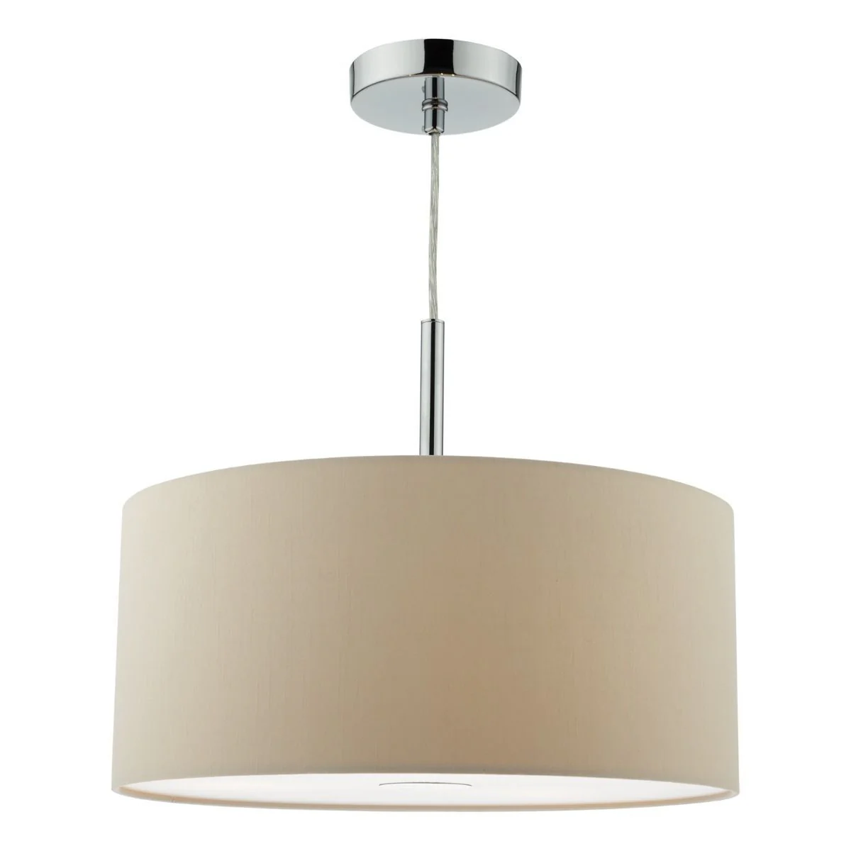 Ronda 3Lt 40CM/60CM Pendant With Shade And Diffuser - Ecru/Porcelain White/Slate Grey Finish