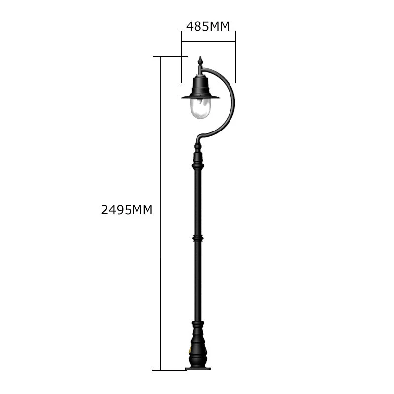Rowsley 1Lt Teardrop Lamp Post - Cast Iron/Copper - Image 41