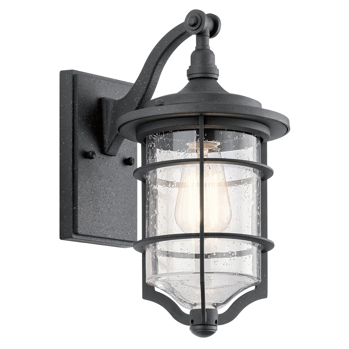 Royal Marine Small/Medium Wall Lantern - Distressed Black Finish