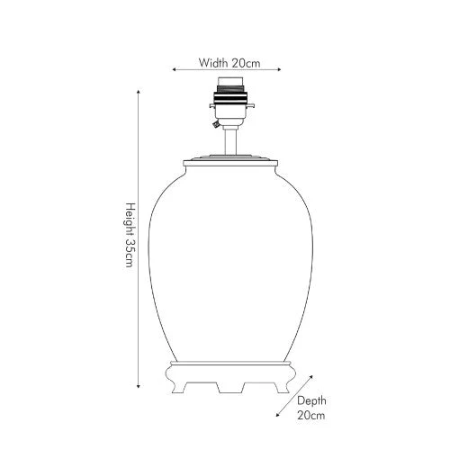 Safari Medium Glass Table Lamp Base - Image 2
