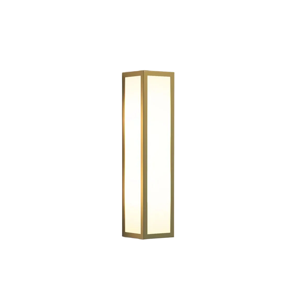 Salerno 350 Flush Wall Light Range IP44 - Natural Brass/Textured Black Finish