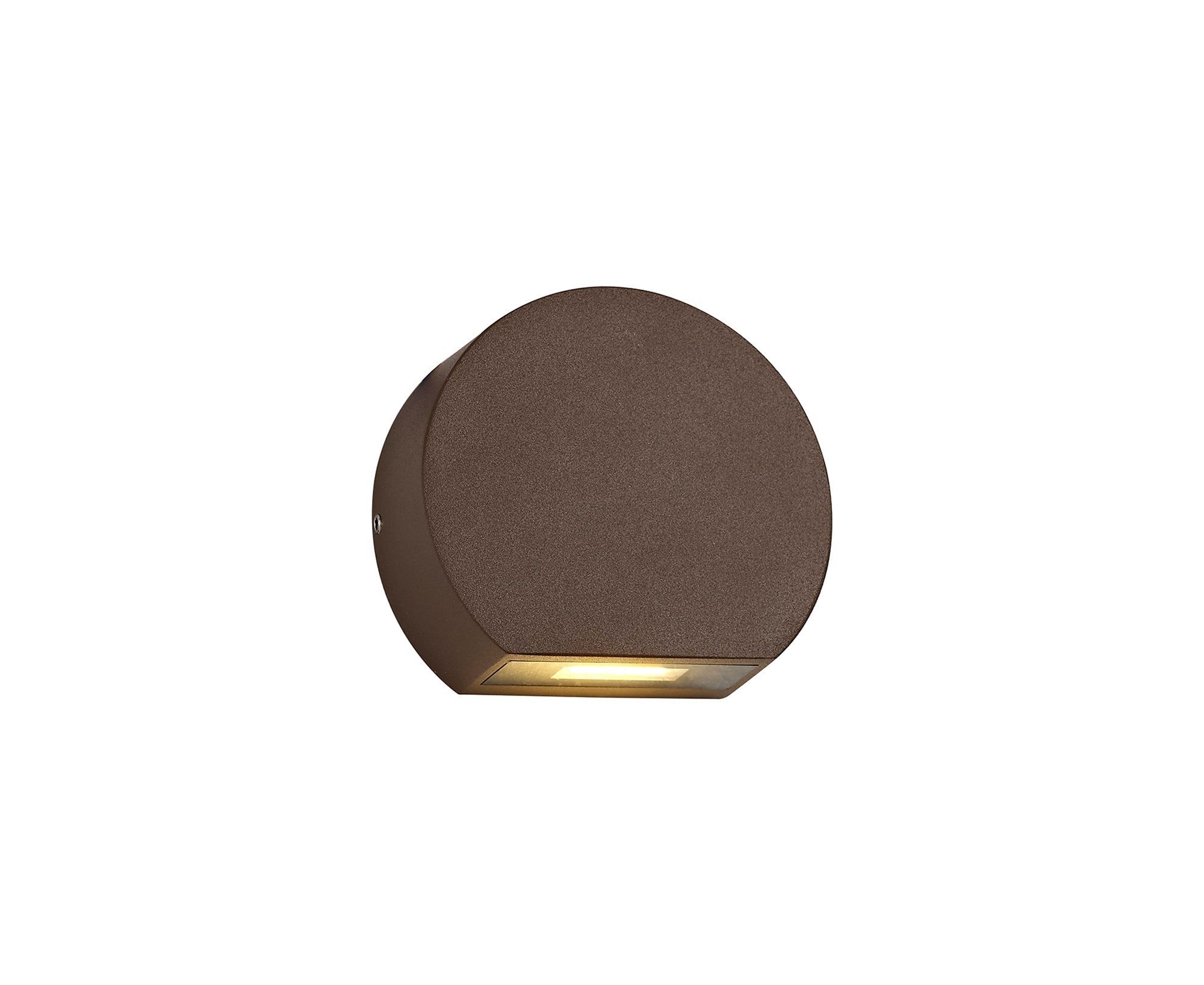 Salma Wall Lamp, 1 x 3W LED, 3000K, 270lm, IP54, Dark Brown, 3yrs Warranty