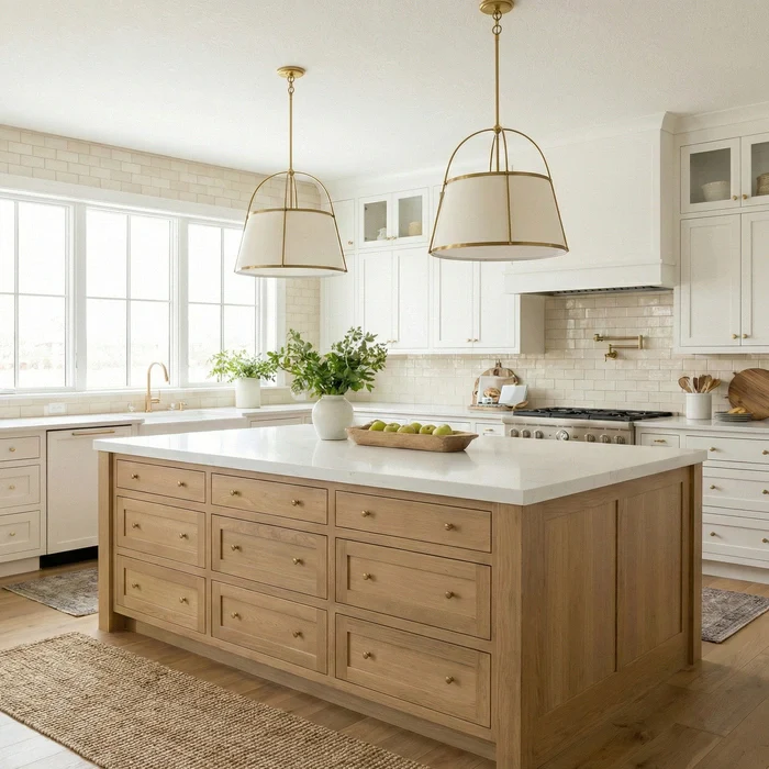 Savannah 3lt/5lt Pendant Light- Brass - Image 4