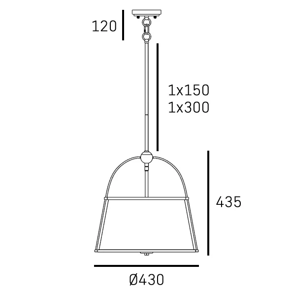 Savannah 3lt/5lt Pendant Light- Brass - Image 5