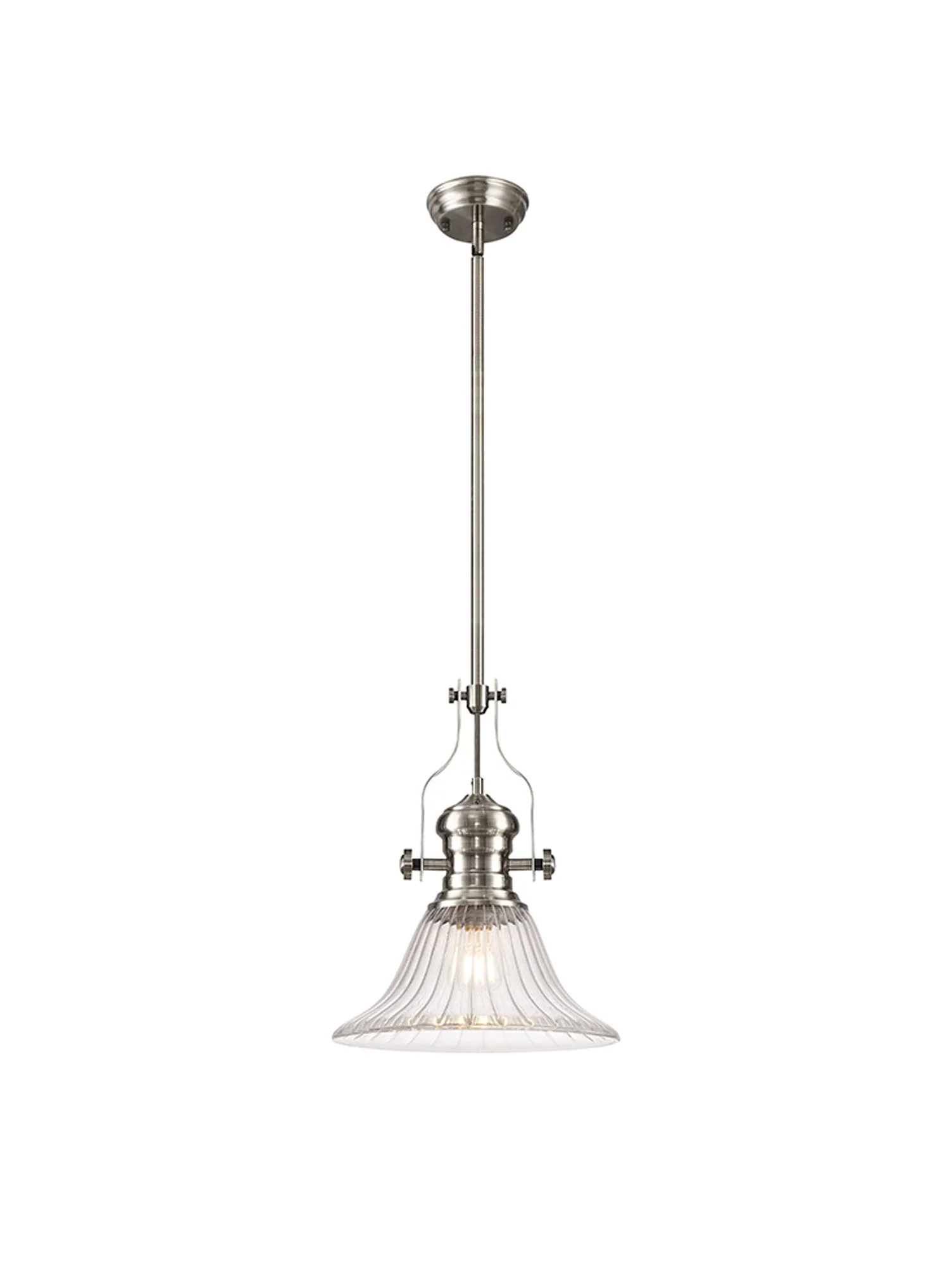 Savannah Pendant, 1 x E27, Satin Nickel