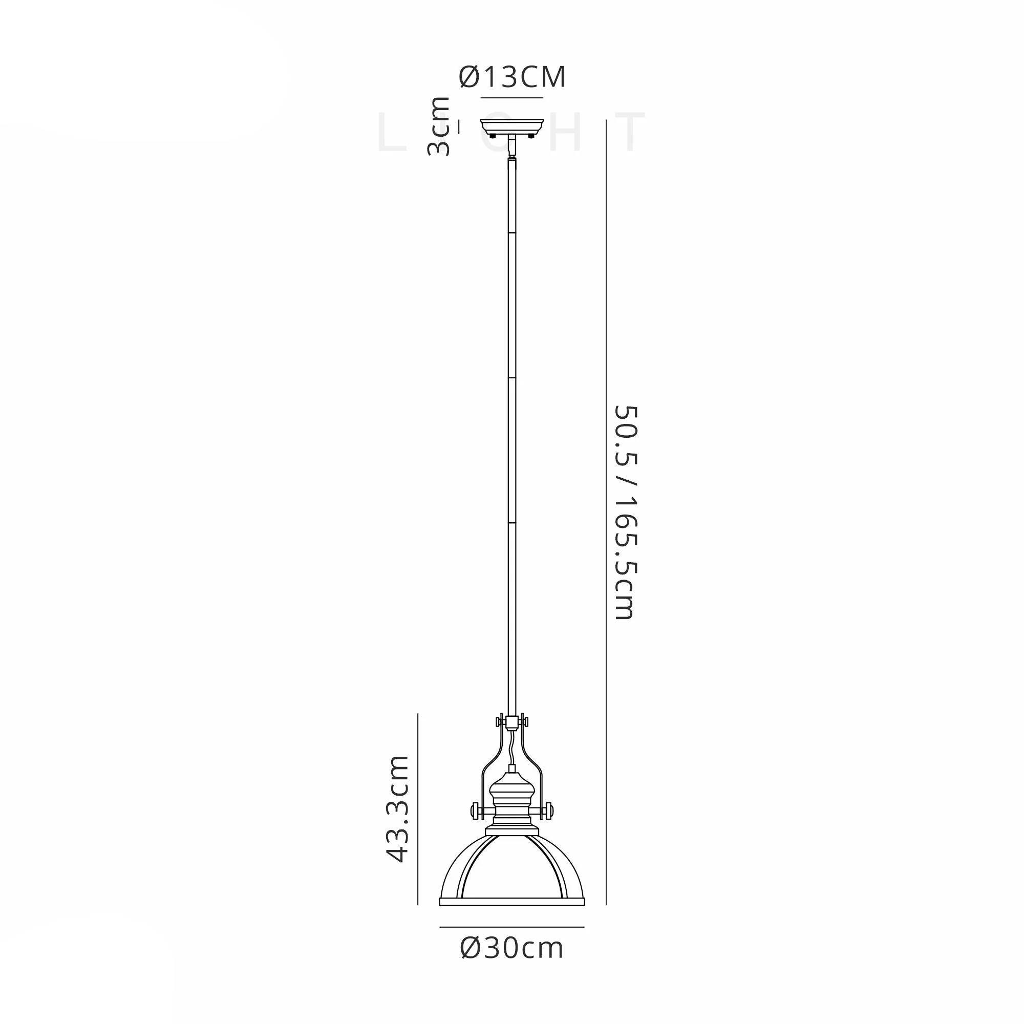 Savannah Pendant, 1 x E27, Satin Nickel - Image 3