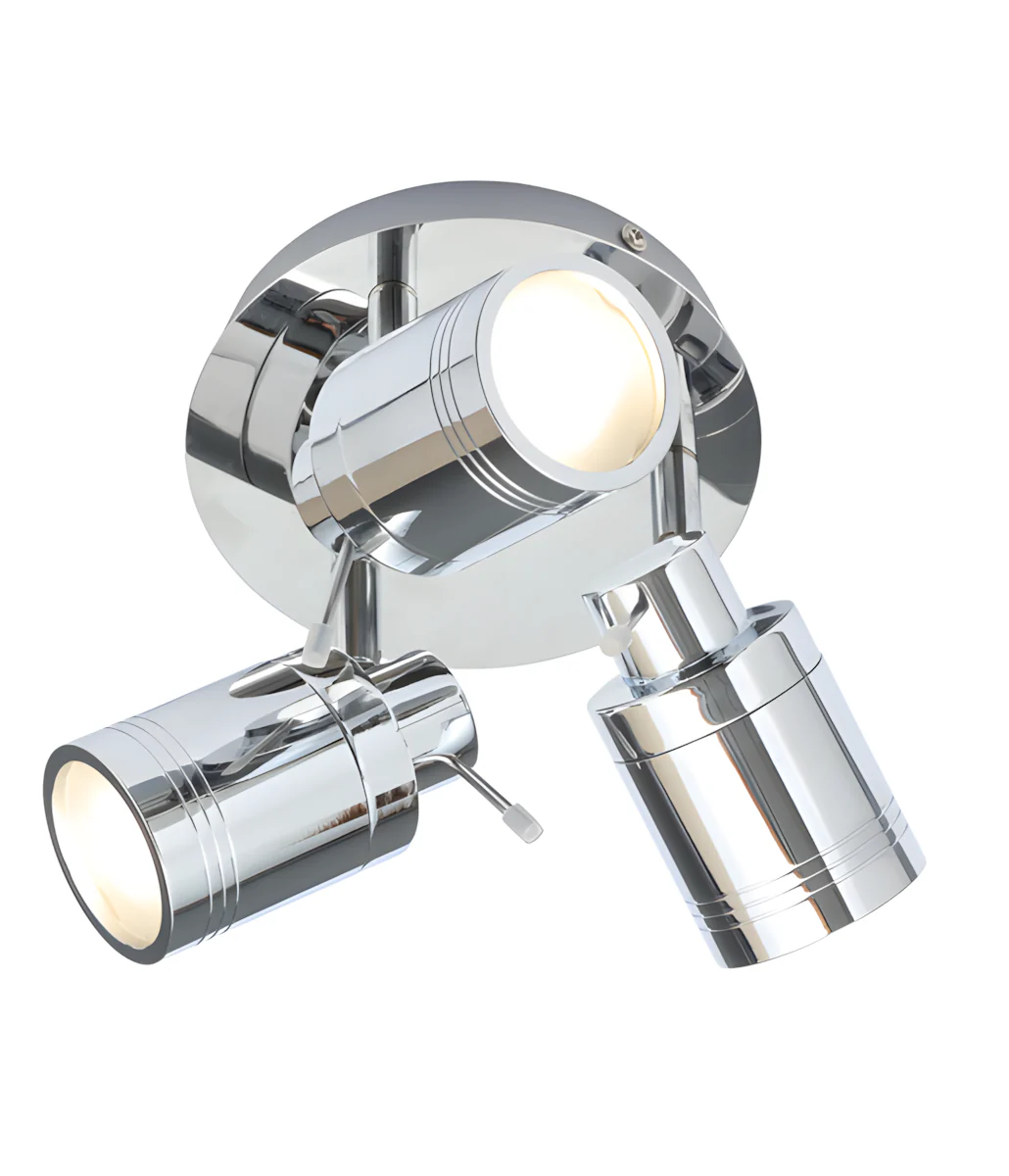 Scorpius 3Lt Plate Spotlight IP44 - Various Finishes - Image 2