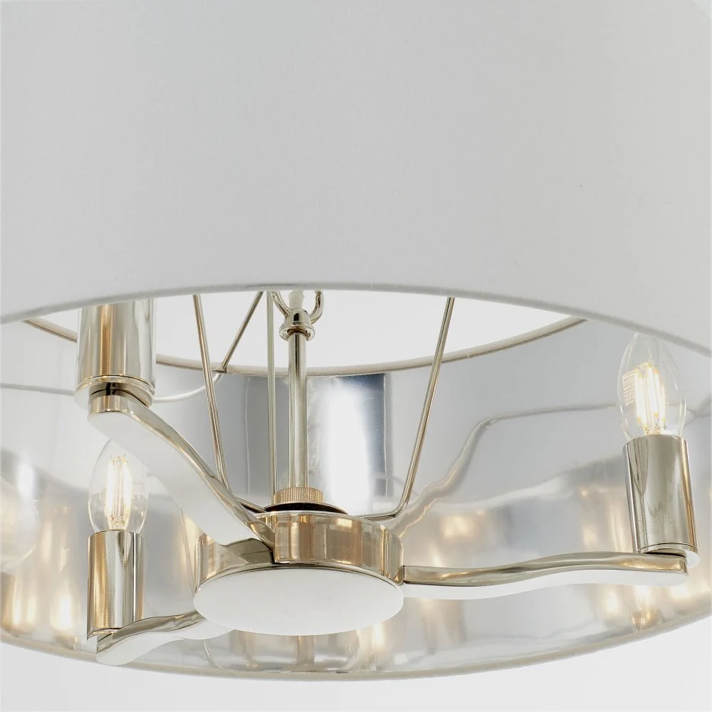 Shelbourne 3Lt Pendant Light - Brushed Gold/Bright Nickel - Image 12