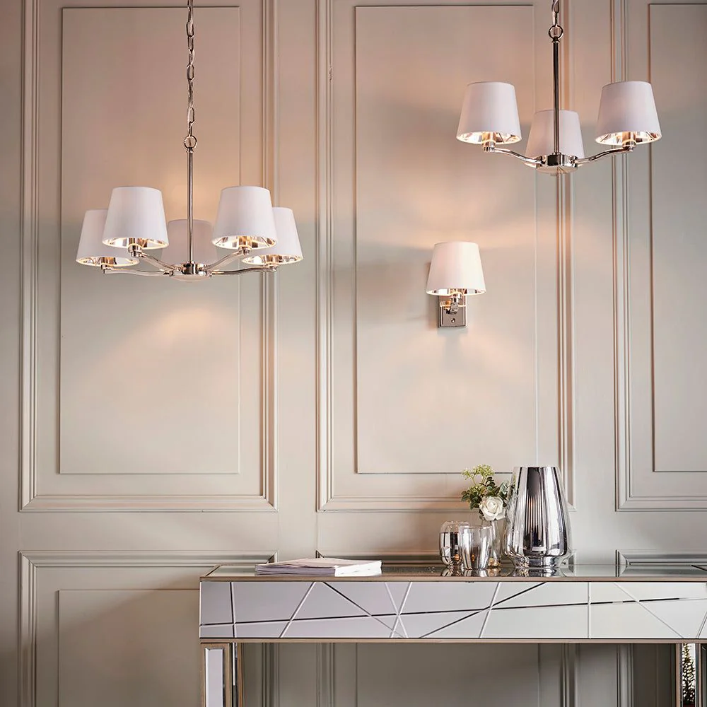 Shelbourne Single Wall Light - Brushed Gold/Bright Nickel - Image 2