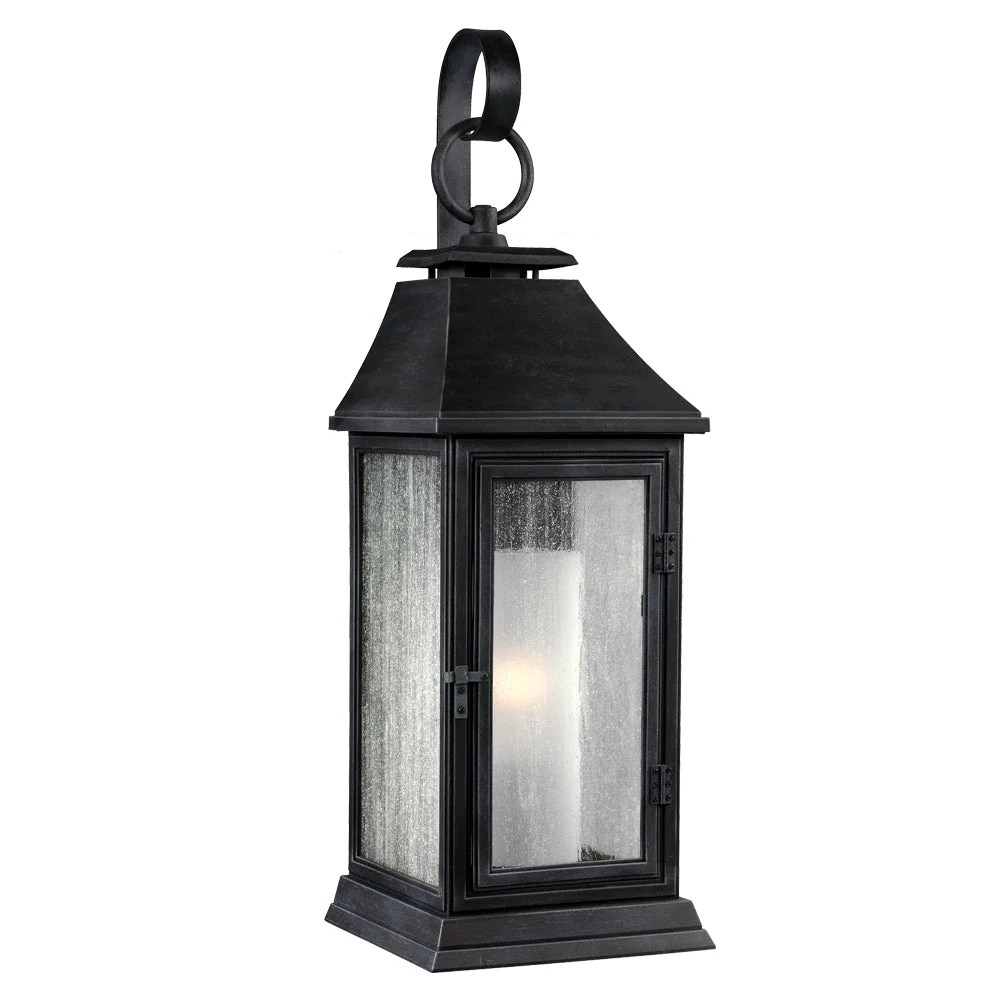 Shepherd Small/Medium/Large/XL Wall Lantern - Dark Weathered Zinc Finish