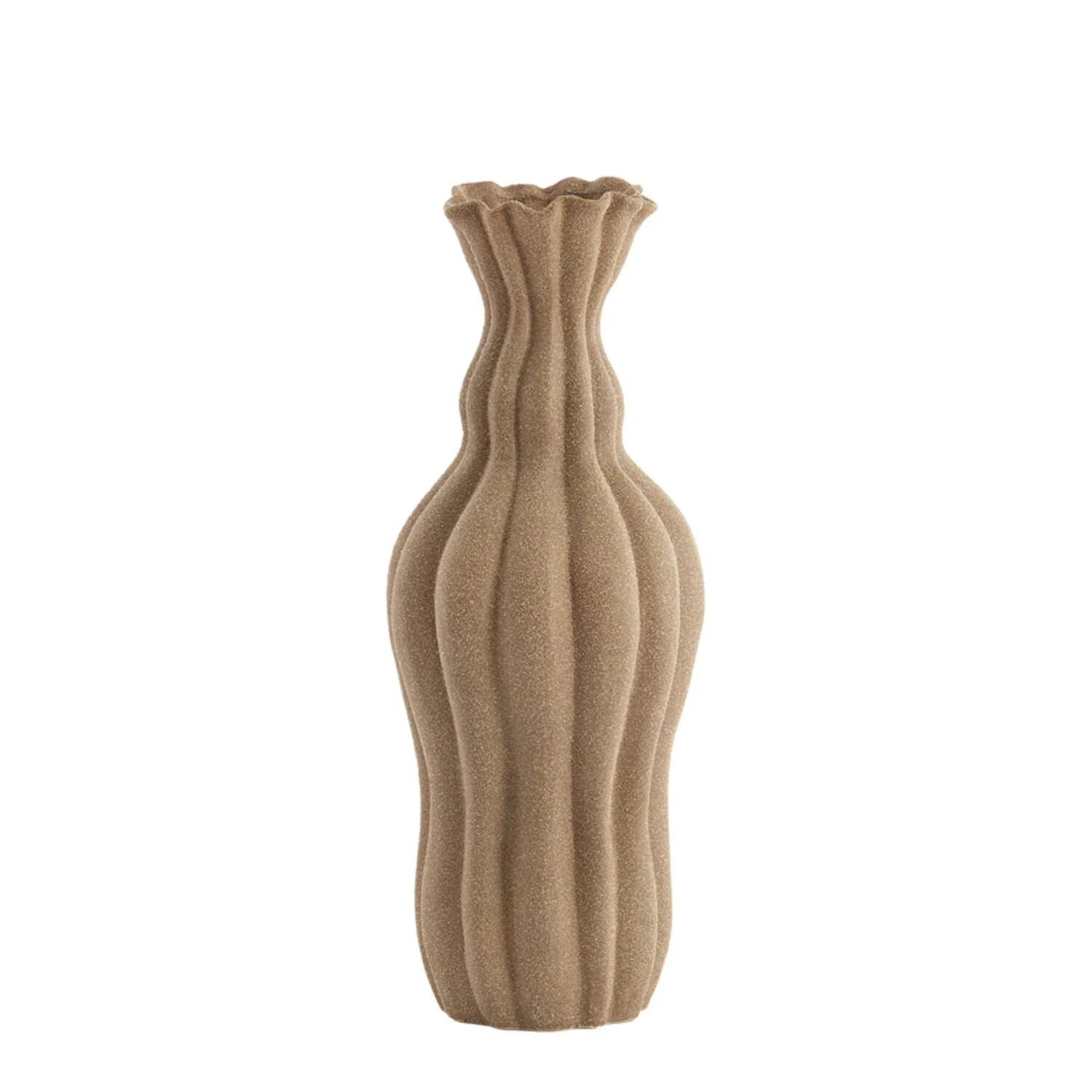 Silvio Vase - Matt Brown Ceramic