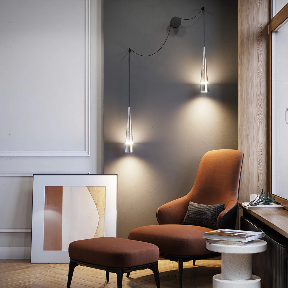 Sintesi Indoor LED Wall Light - Chrome Finish - Image 2