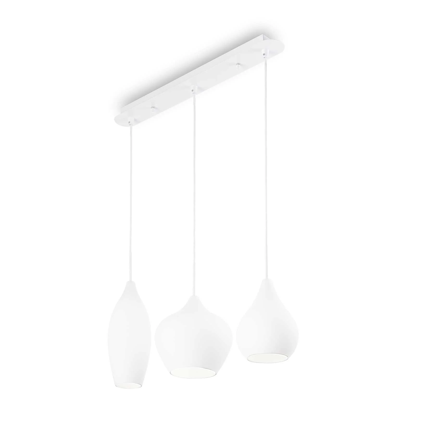 Soft Kitchen Table/Island Lights - White/Smokey Grey Finish