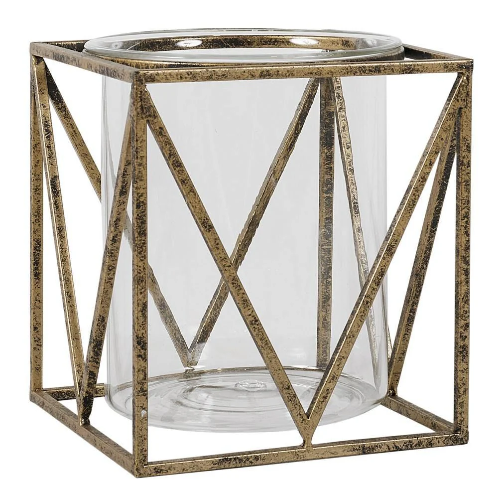 Solomon Small/Large Candle Holder - Antique Gold Finish