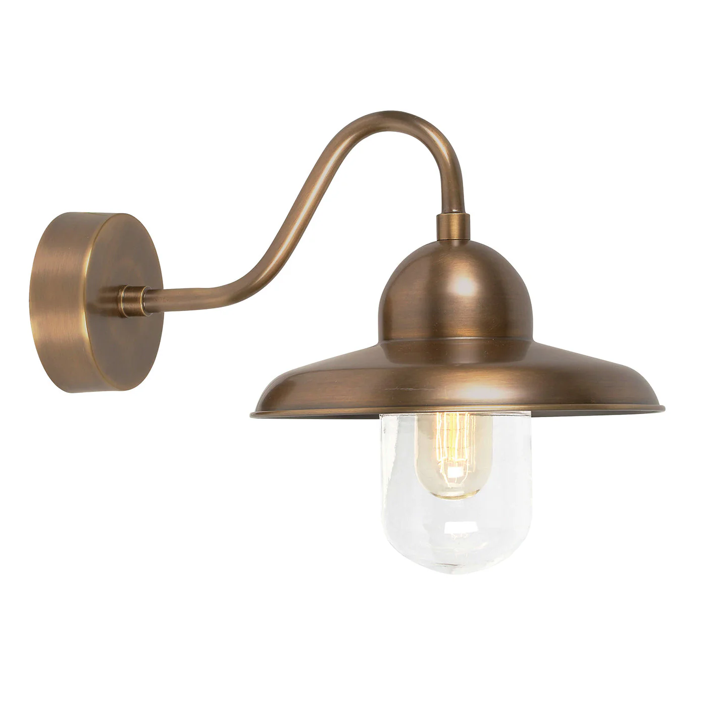 Somerton Wall Lantern – Aged Brass/Verdigris Finish