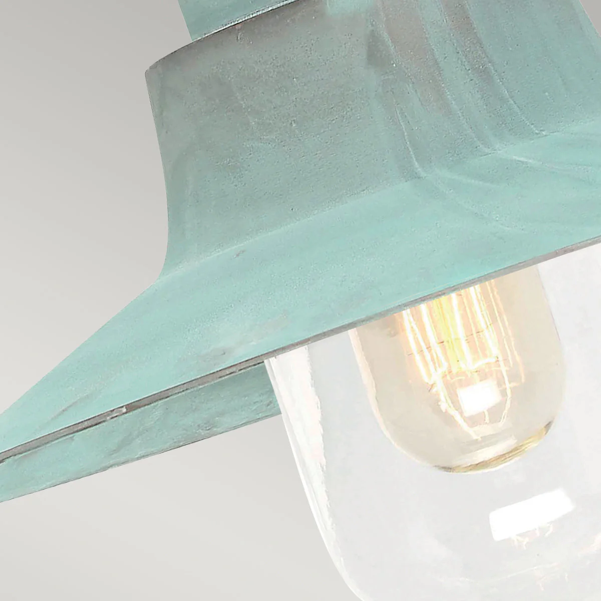 Somerton Wall Lantern – Aged Brass/Verdigris Finish - Image 8
