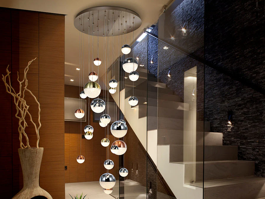 Sphere 27L LED Cluster, Dimmable/CCT - Multicolour / Chrome