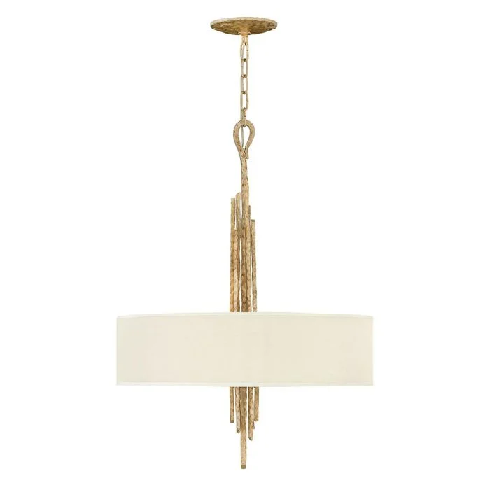 Spyre 6 Light Chandelier with Shade – Champagne Gold/Metallic Matte Bronze