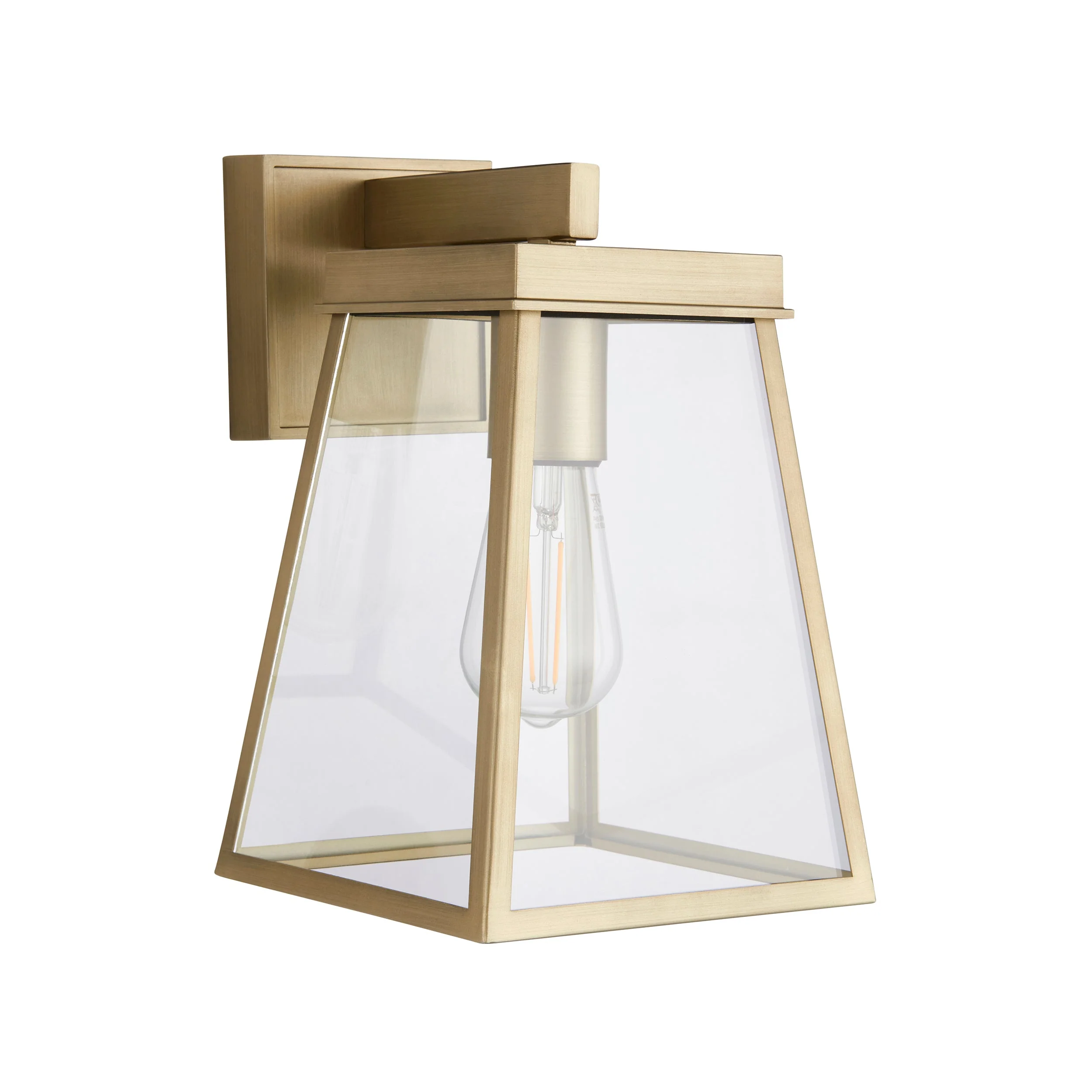Stanley Outdoor Wall Light - Matt Black / Brushed Gold - Image 4