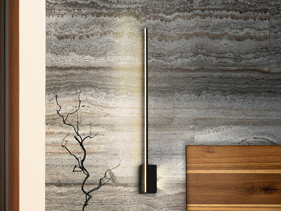 Stick 3Lt LED Wall Light, Black - Promotional Offer
