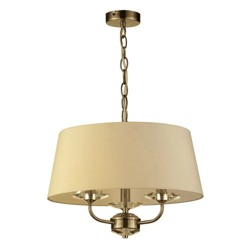 Stylo 3/5Lt Hanging Shade Ceiling Light - Antique Brass/Polished Nickel Finish
