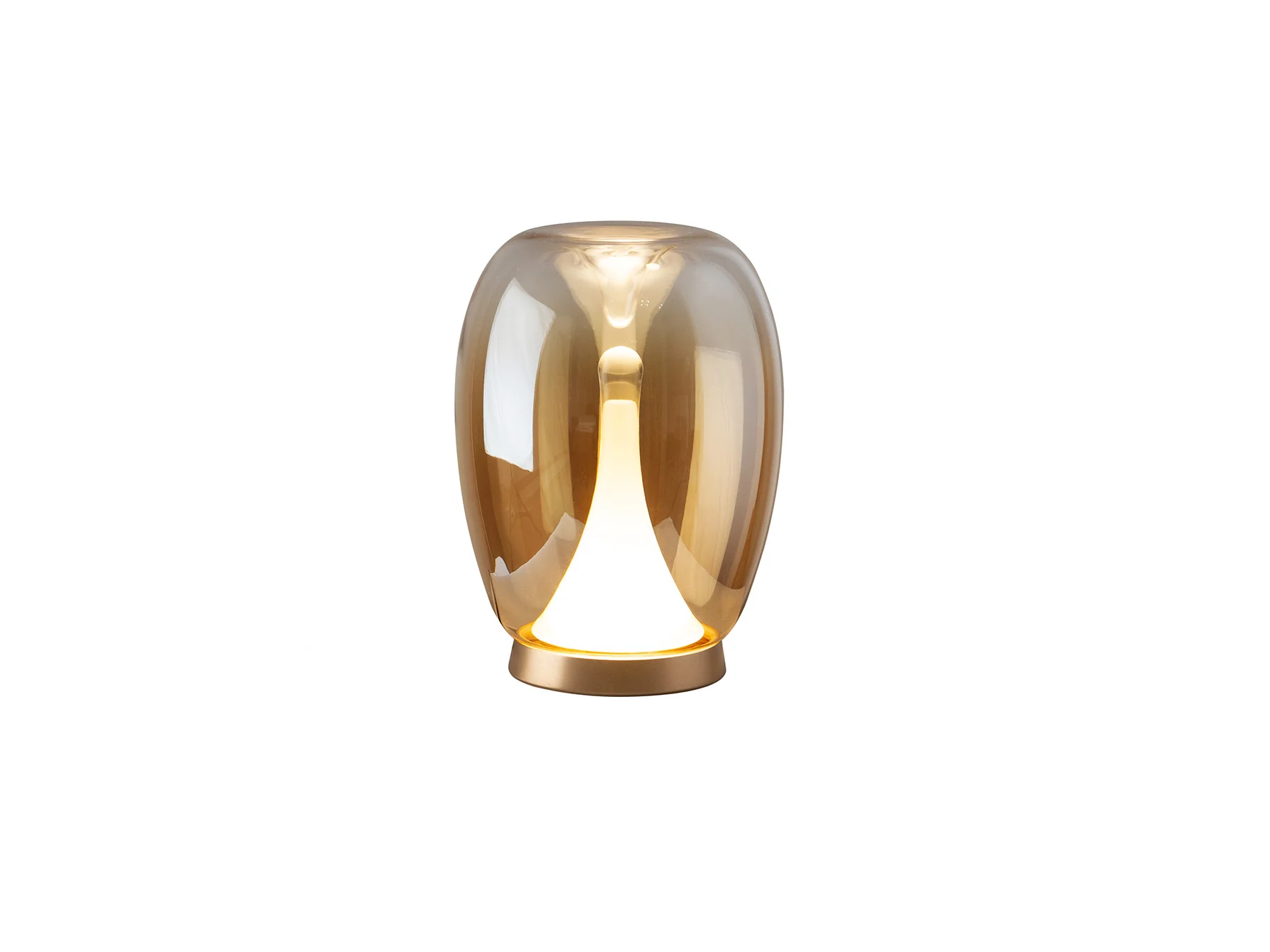 Suspiro Table Lamp- Chrome-Smoky/ Golden-Amber