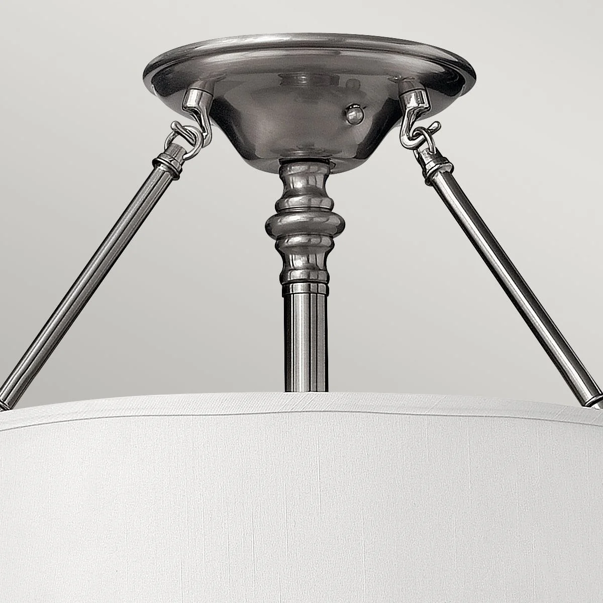 Sussex 3Lt Semi Flush Ceiling Light -  Brushed Nickel Finish - Image 2