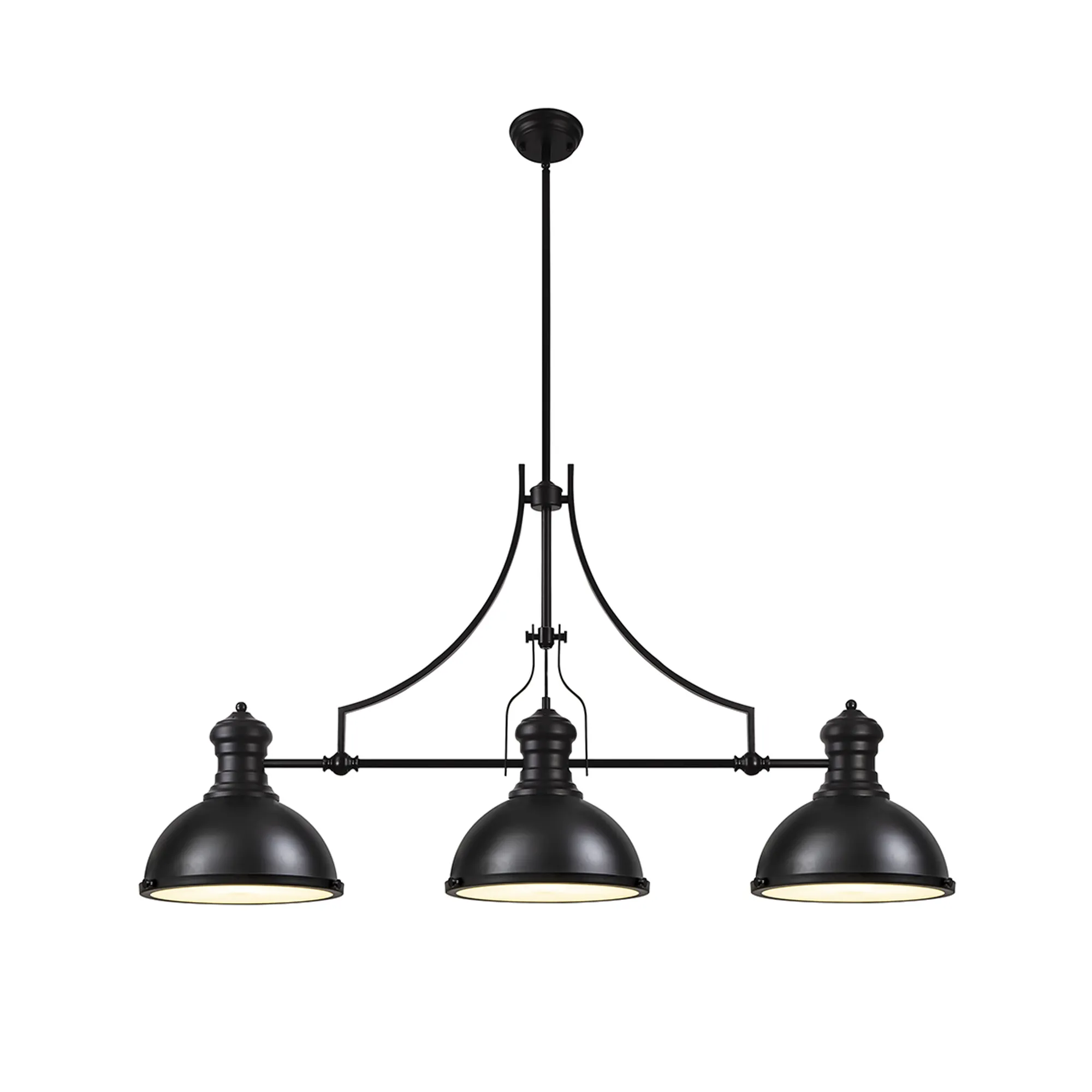 Savannah Linear Pendant, 3 x E27, Matt Black- Finish - Image 17