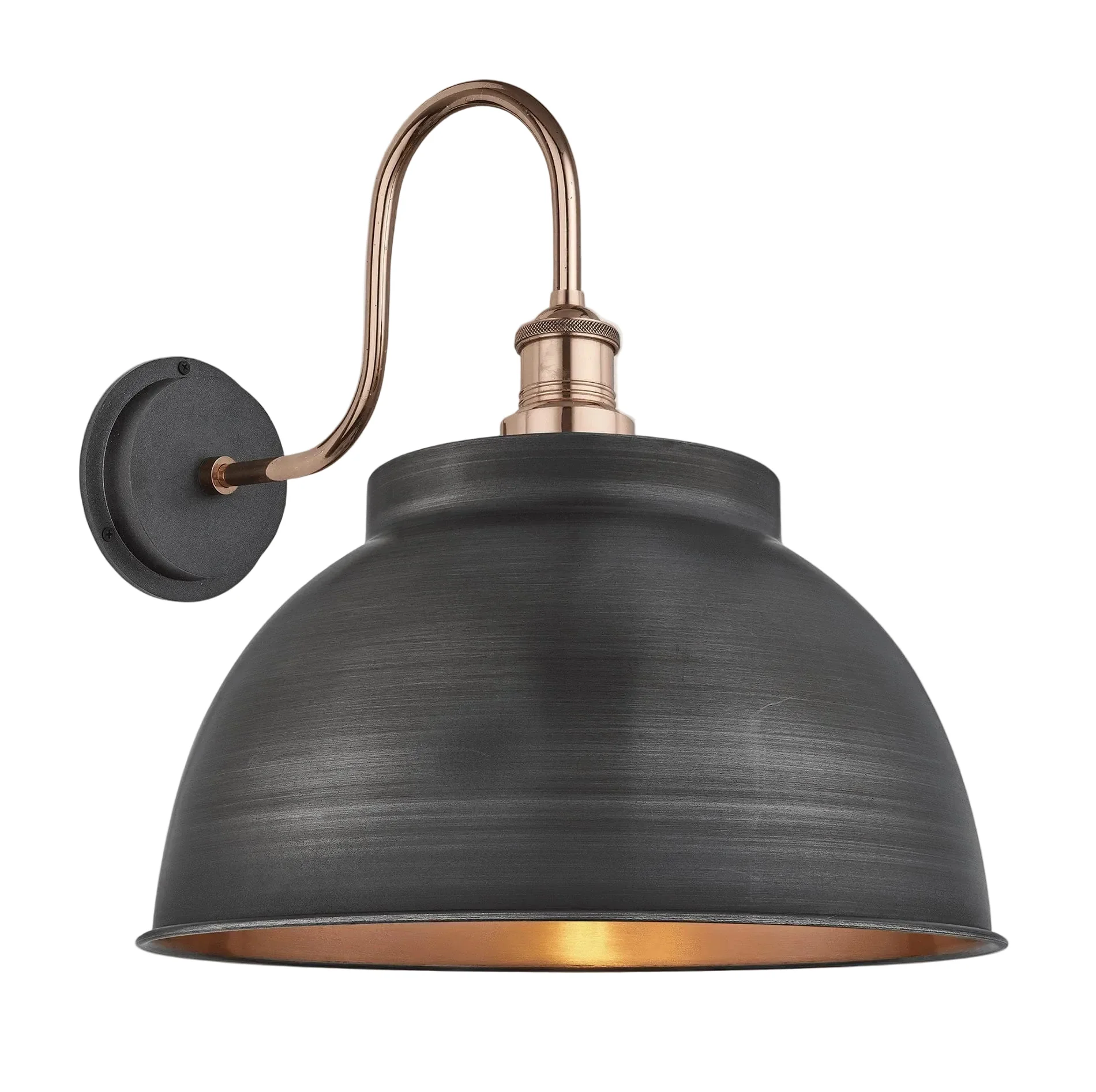 Swan Neck 17" Outdoor Dome Wall Light IP65 - Various Finishes - Image 6