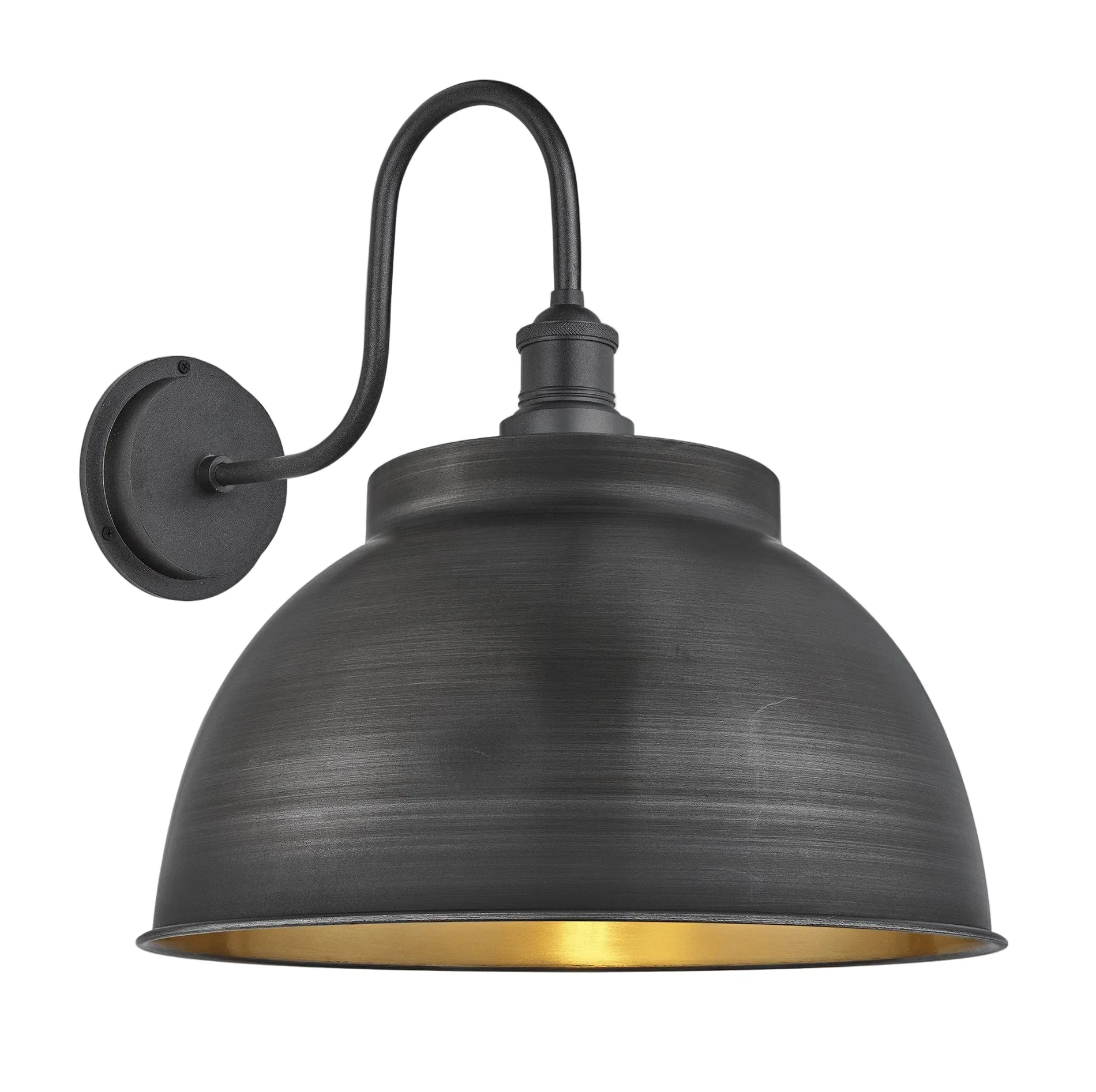 Swan Neck 17" Outdoor Dome Wall Light IP65 - Various Finishes - Image 7
