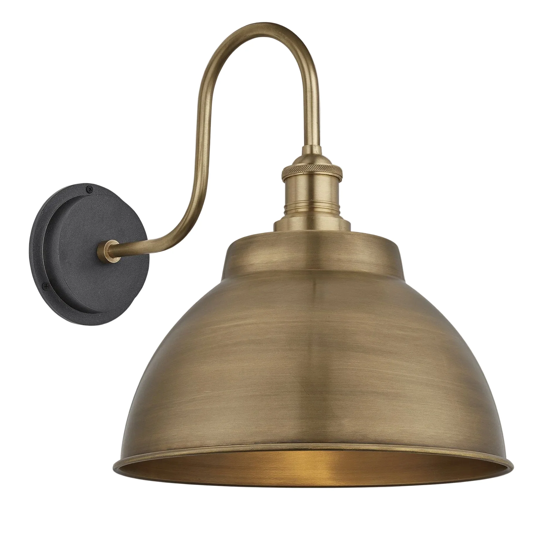 Swan Neck 13" Outdoor Dome Wall Light IP65 - Various Finishes - Image 3