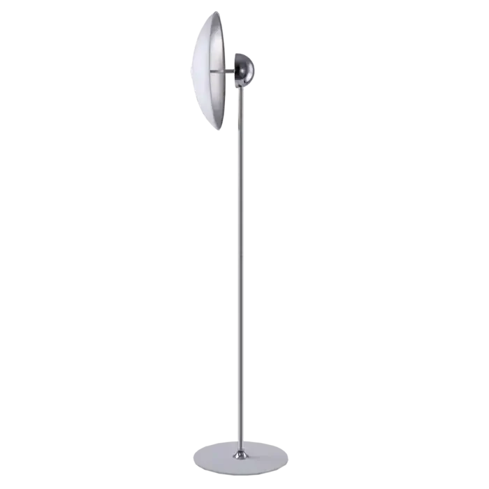 Sydney Floor Lamp Chrome with Matt White & Gold Base
