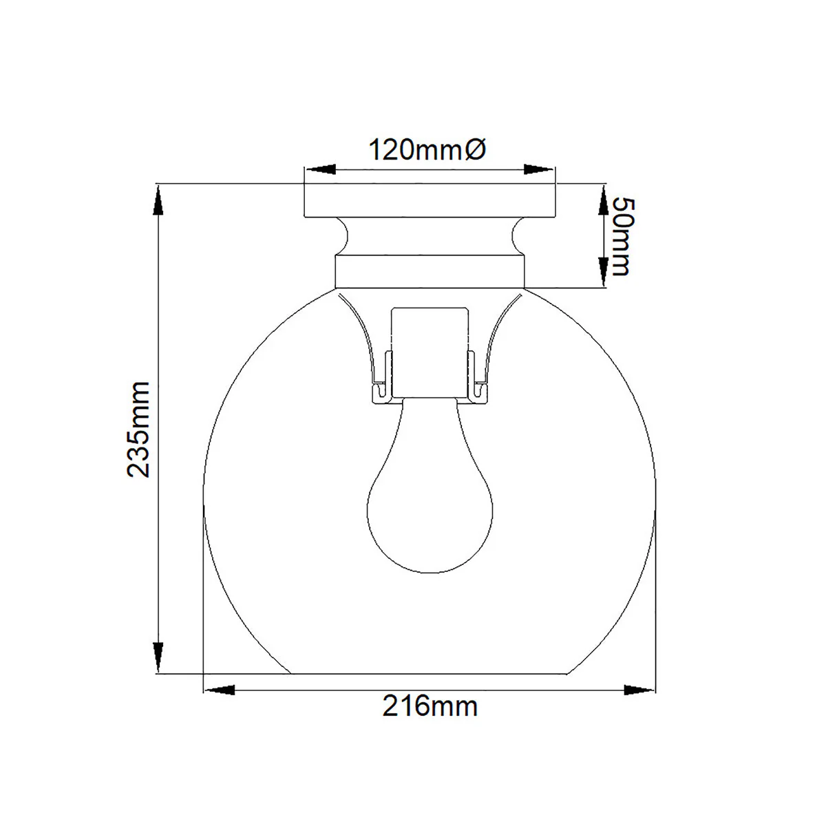 Tabby 1 Light Flush Light - Burnished Brass/Polished Nickel - Image 12