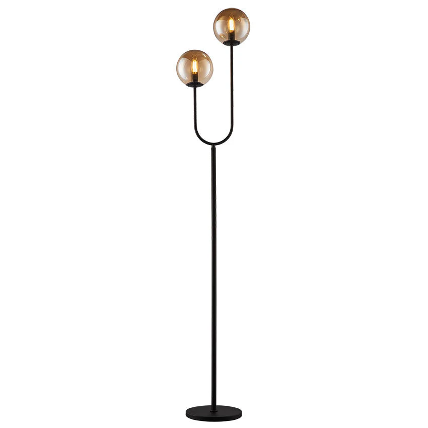 Taishan Floor Lamp E14 Black/Matt Brass