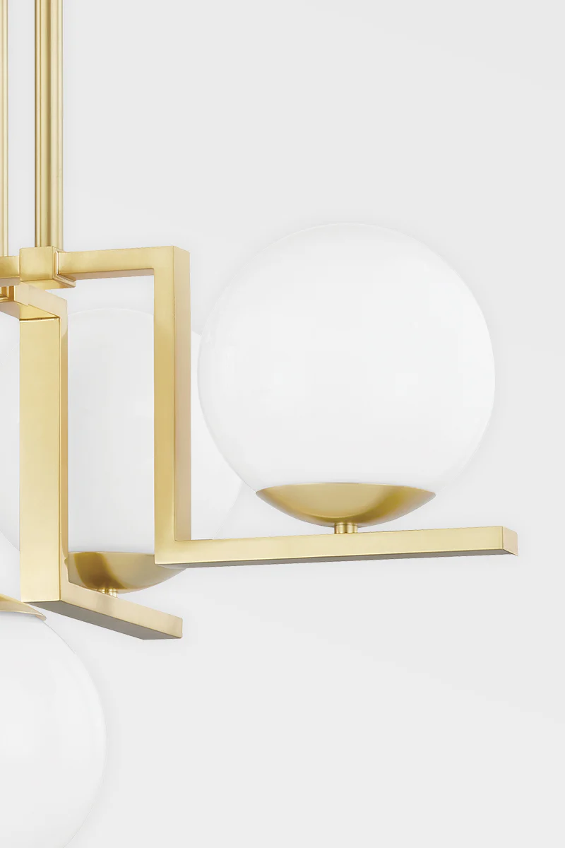Tanner 4Lt Semi Flush Mount - Aged Brass - Image 2
