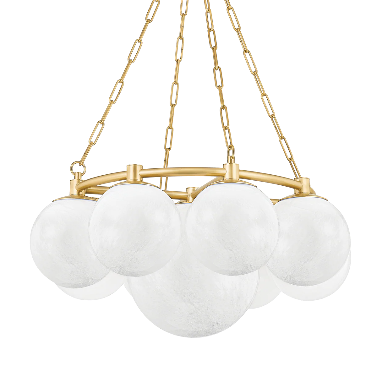 Thornwood 9Lt Chandelier - Aged Brass