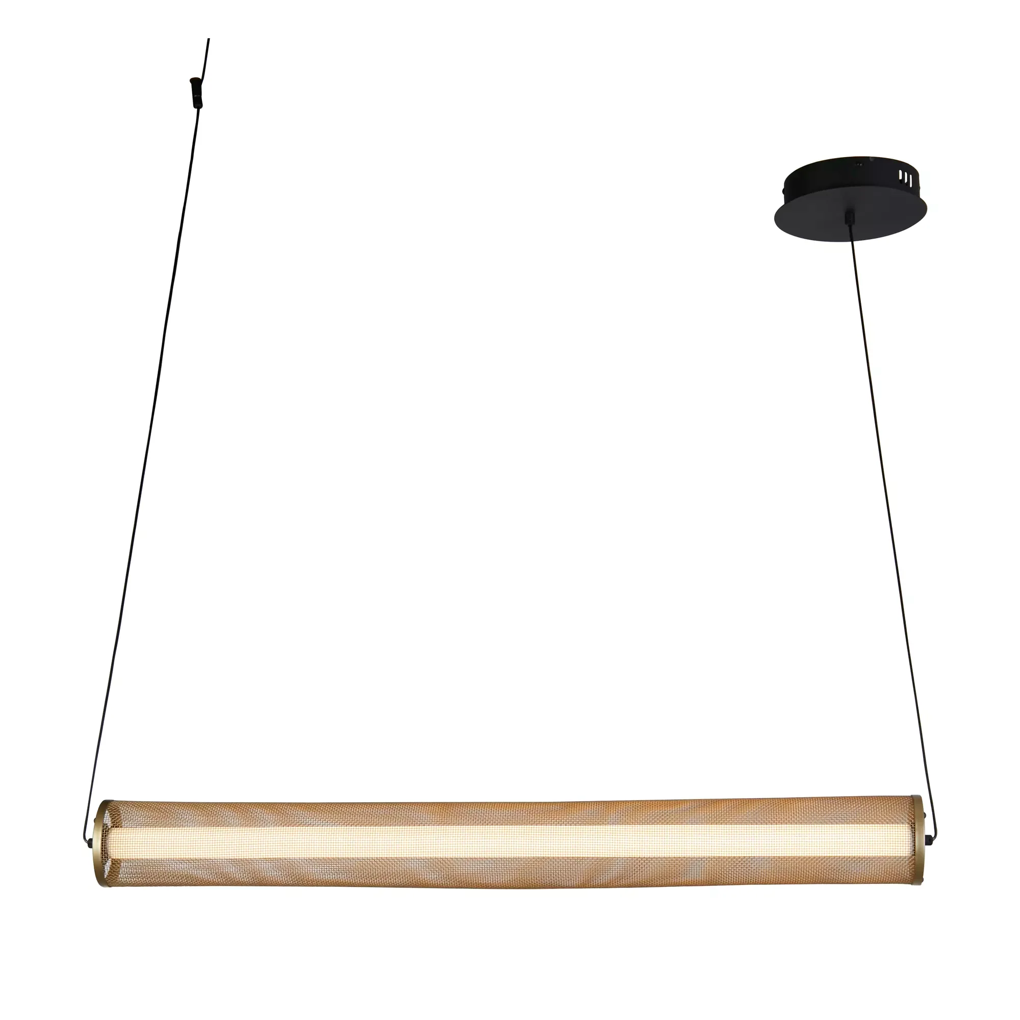 Thread LED Pendant Gold Mesh and Matt Black