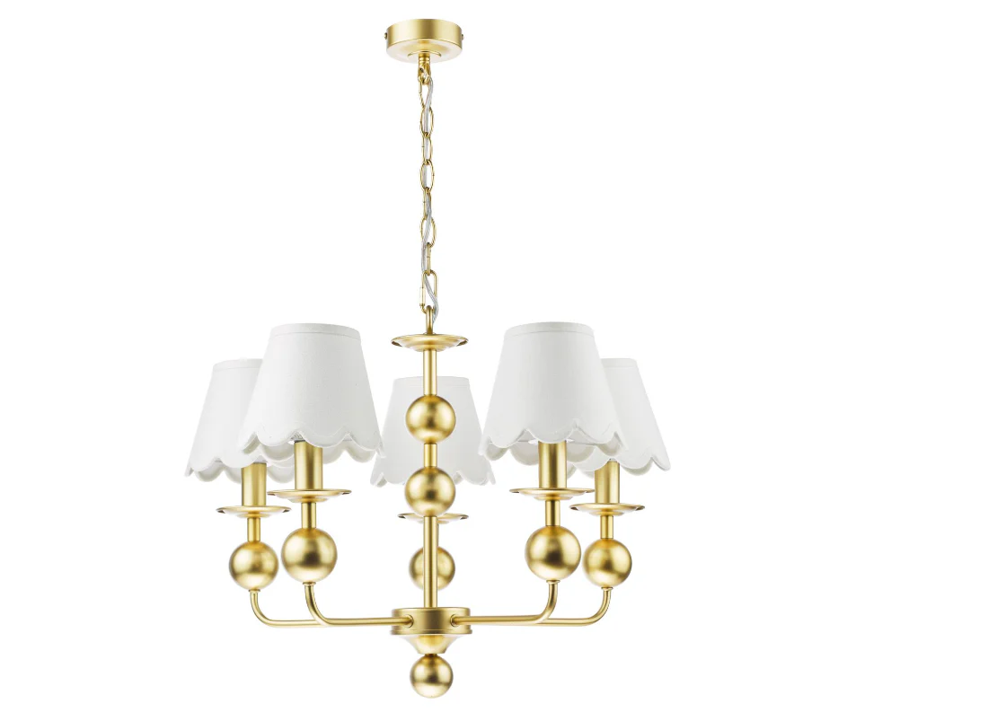 Tilda 5 Light Pendant Satin Gold Fitting Only