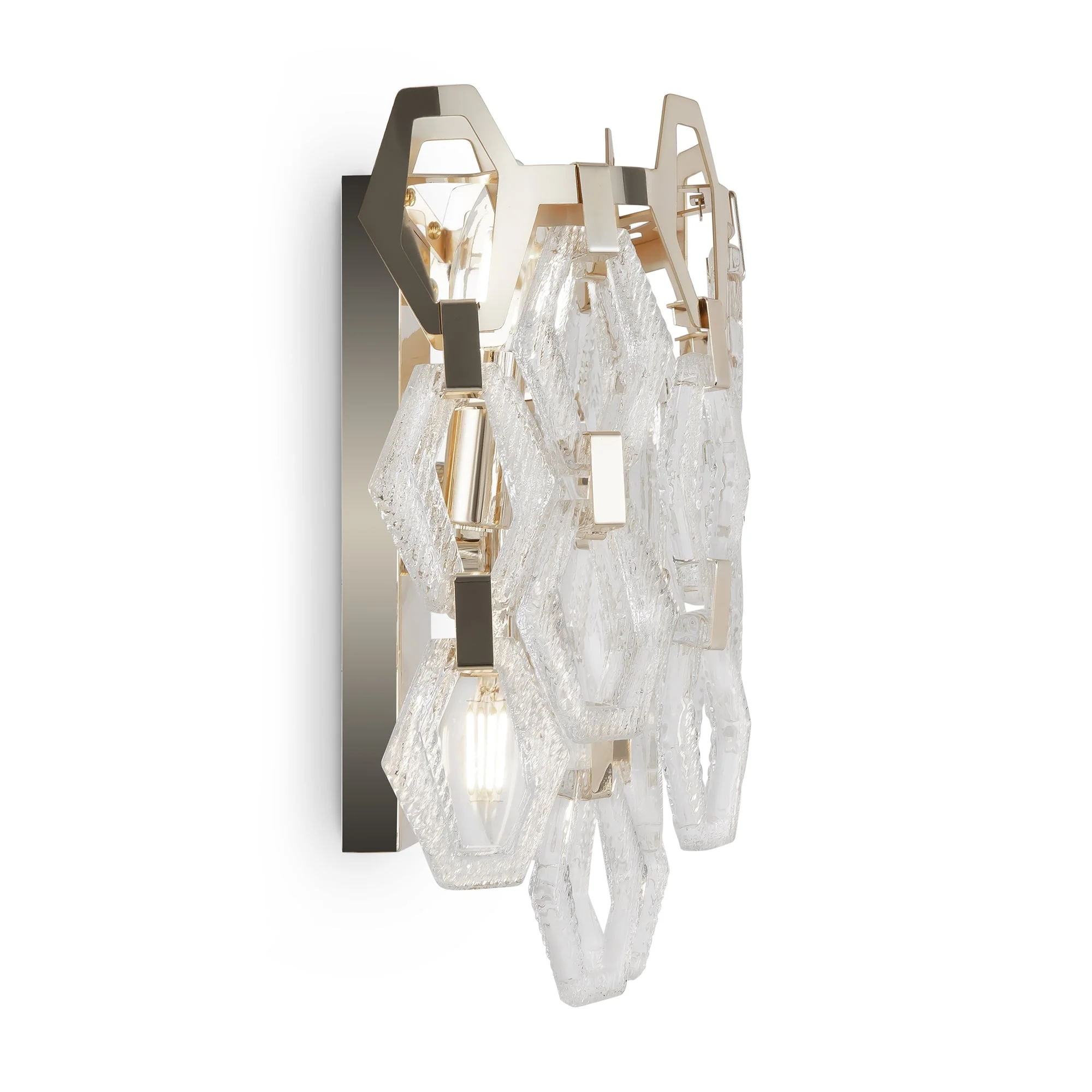 Tissage Indoor Double Wall Lights - Gold Finish - Image 2