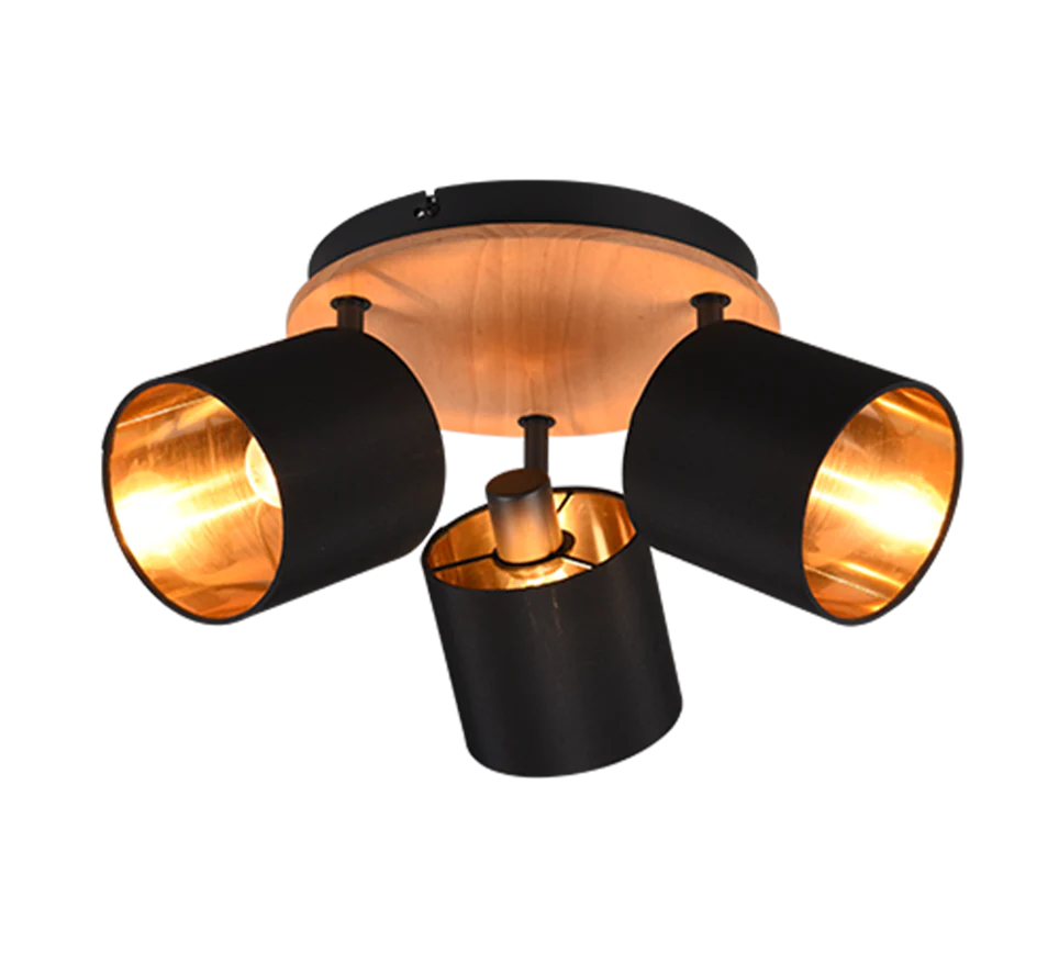 Tommy 3Lt Round Plate Spotlight - Various Finishes