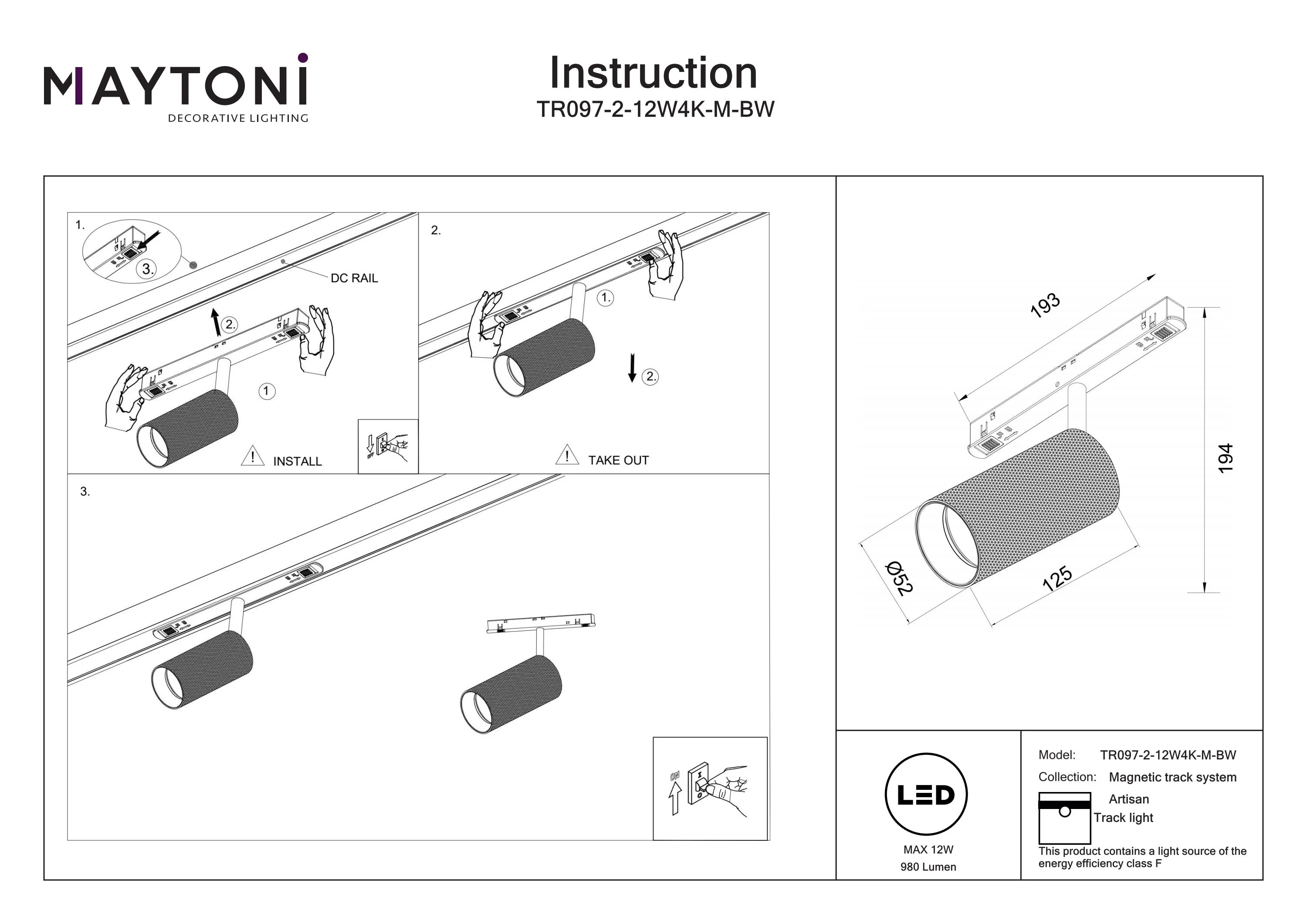 Track Lighting Artisan Magnetic track system Exility 12W 36° - Image 74