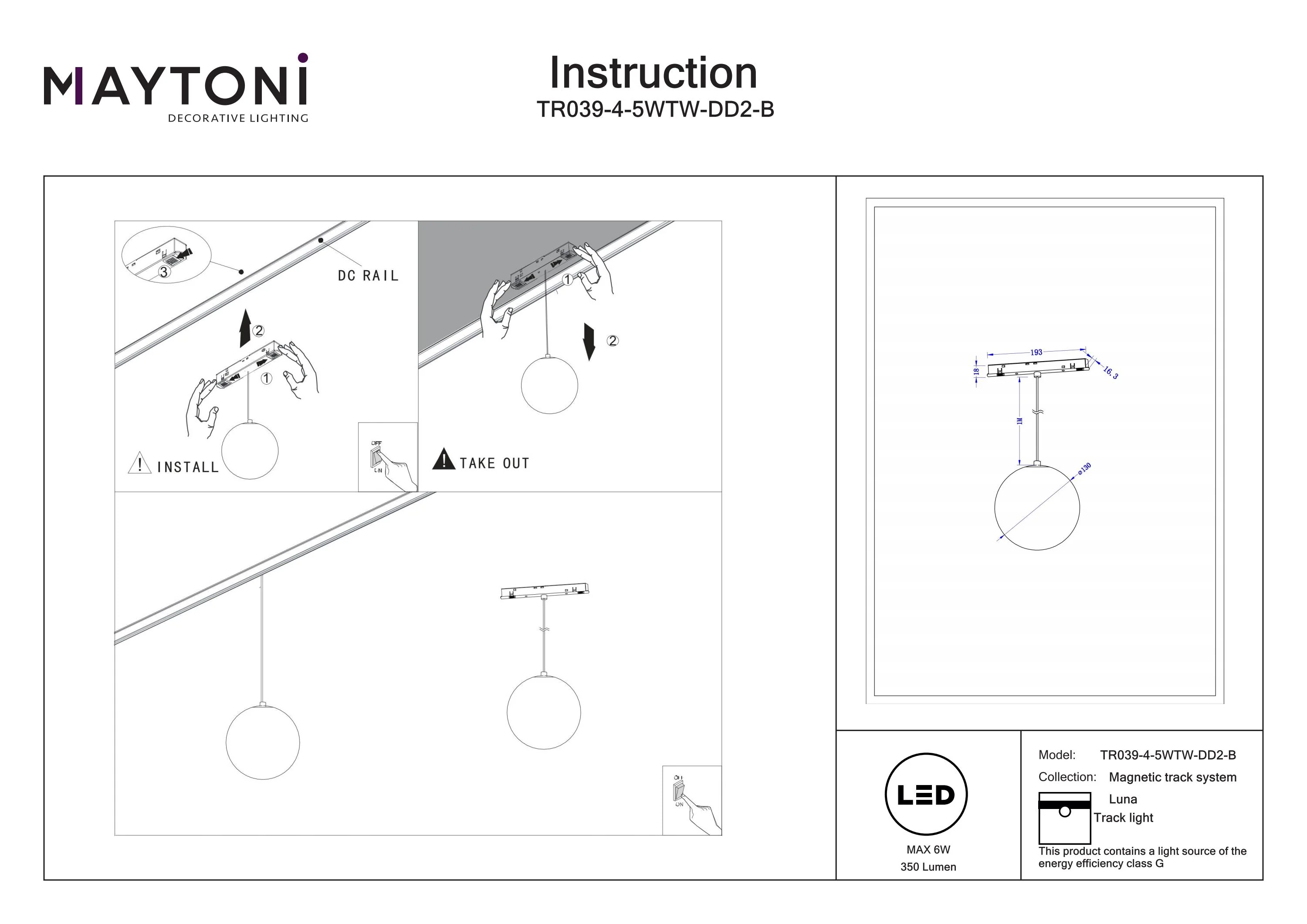 Track Lighting Luna Magnetic track system Exility 2700-6000K 6W 360° - Image 8