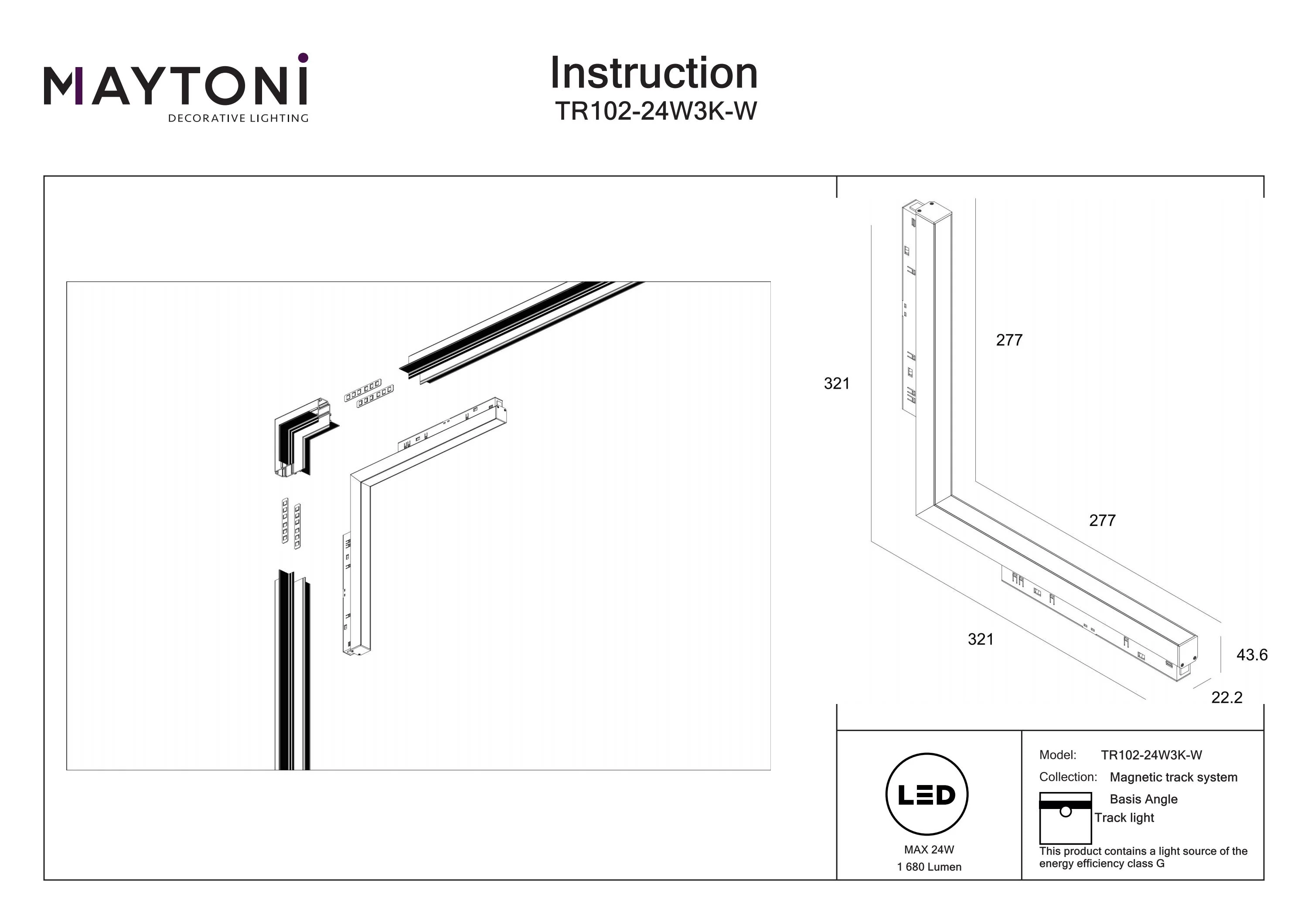 Track luminaire Basis Exility 24W 120° - Image 17