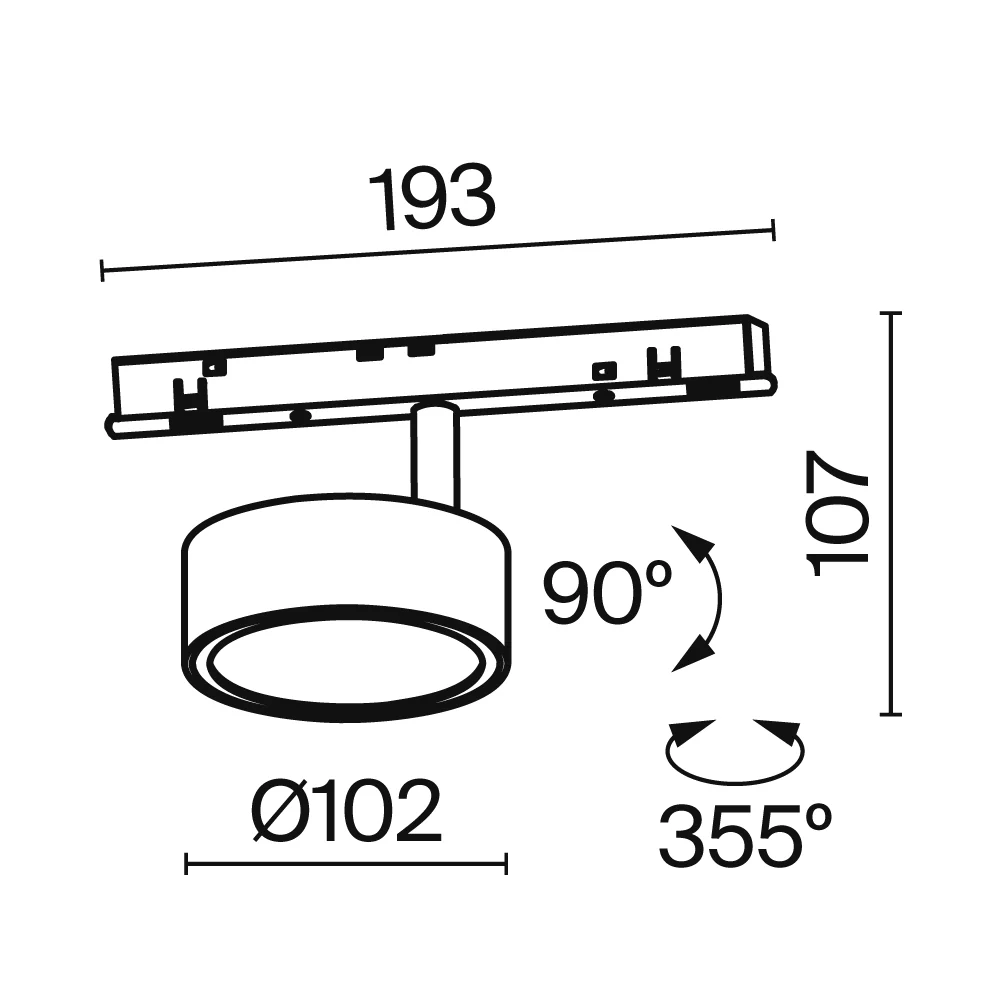 Track luminaire Rado Exility 2700-6000K 18W 120° Dim Dali1 - Image 4