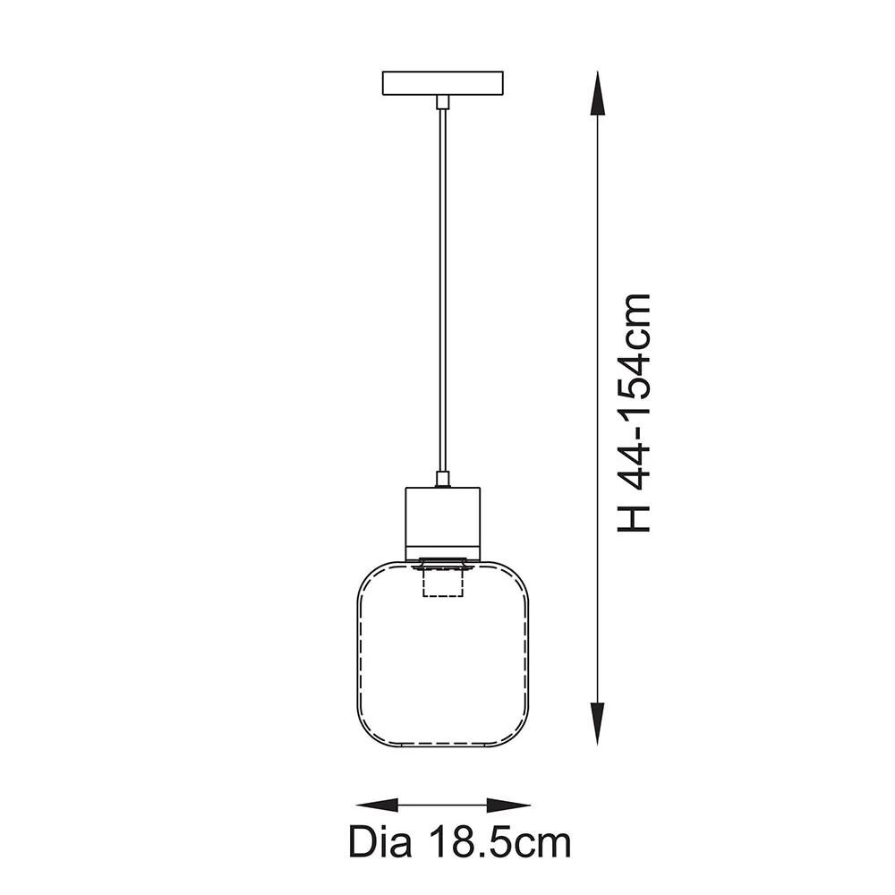 Travi Pendant Light- Clear/ Ribbed Glass Finish - Image 32