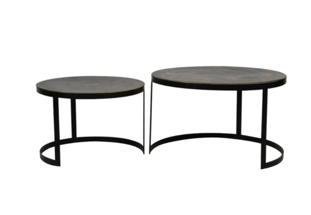 Trelo Coffee Table - Antique Bronze Black - Image 4
