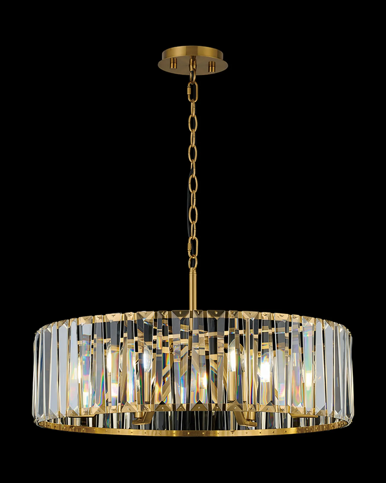Tudor 4/6/8Lt Crystal Hoop Chandelier- Various Finishes - Image 21