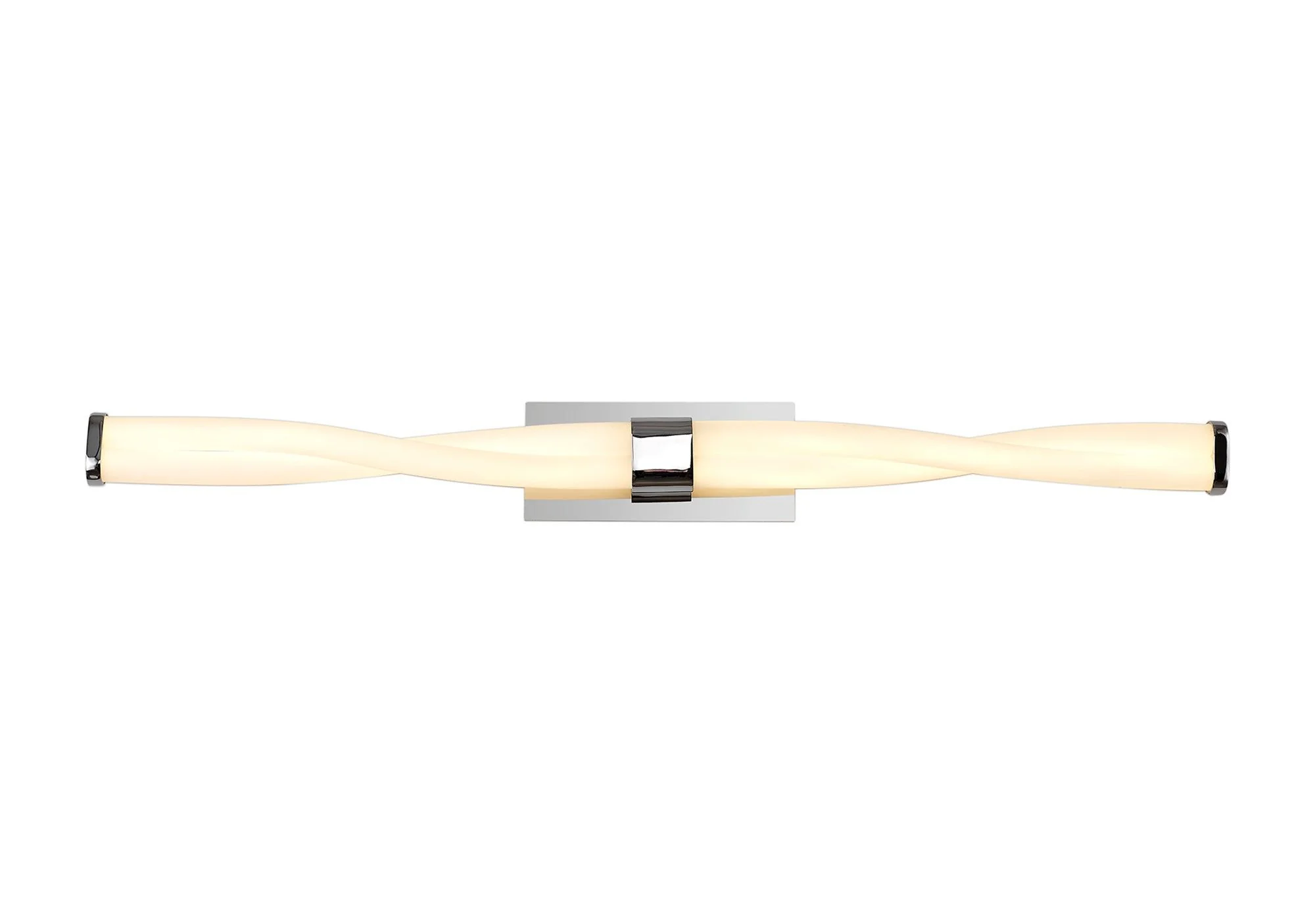 Twine Wall Lamp Large, 2 x 10W LED, 3000K, 1400lm, IP44, Polished Chrome, 3yrs Warranty